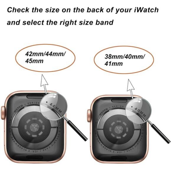 Bling Band & Case Compatible with Apple Watch Band 38mm 40mm 41mm 42mm 44mm 45mm - Picture 3 of 7